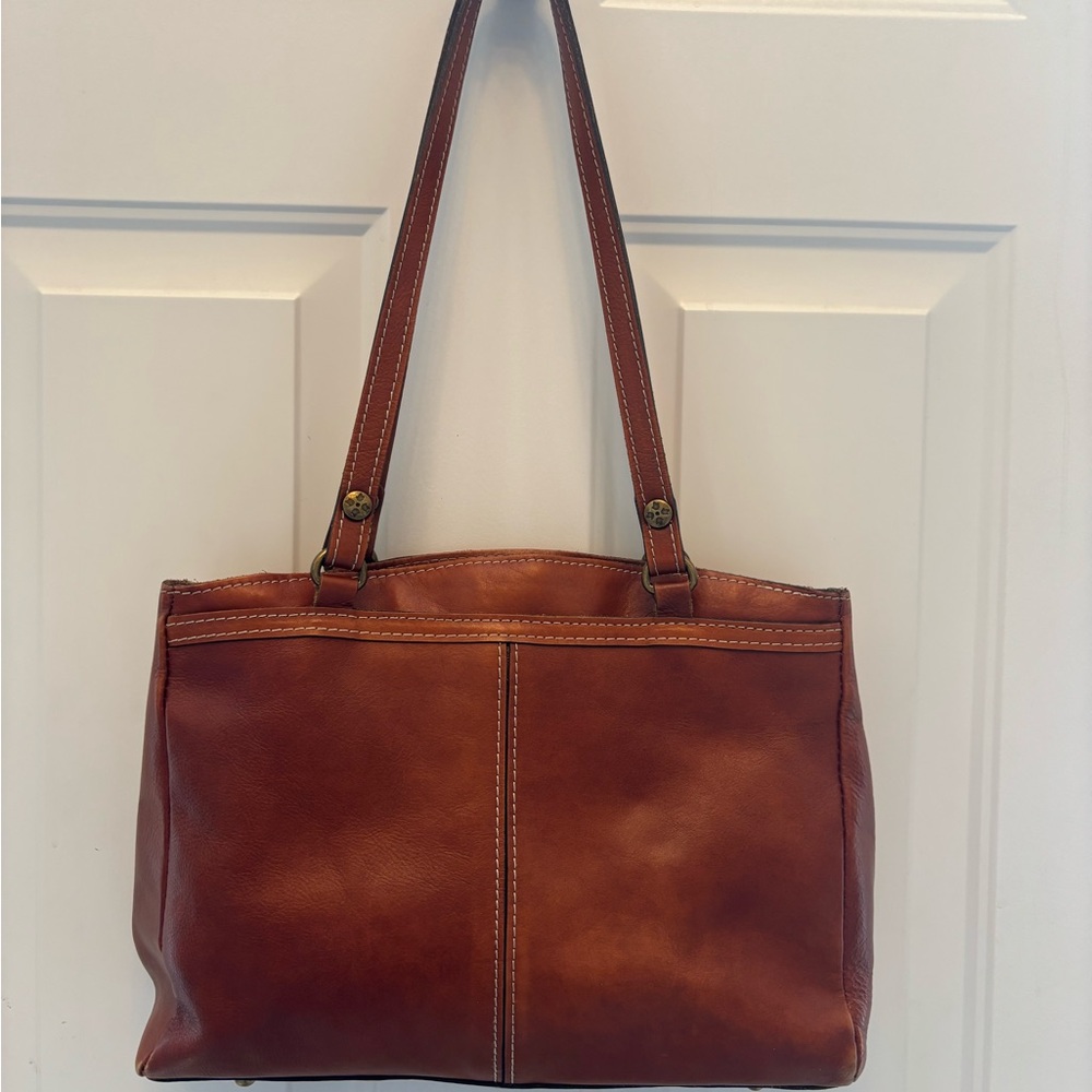 Patricia Nash Cognac Tan Heritage Leather bag